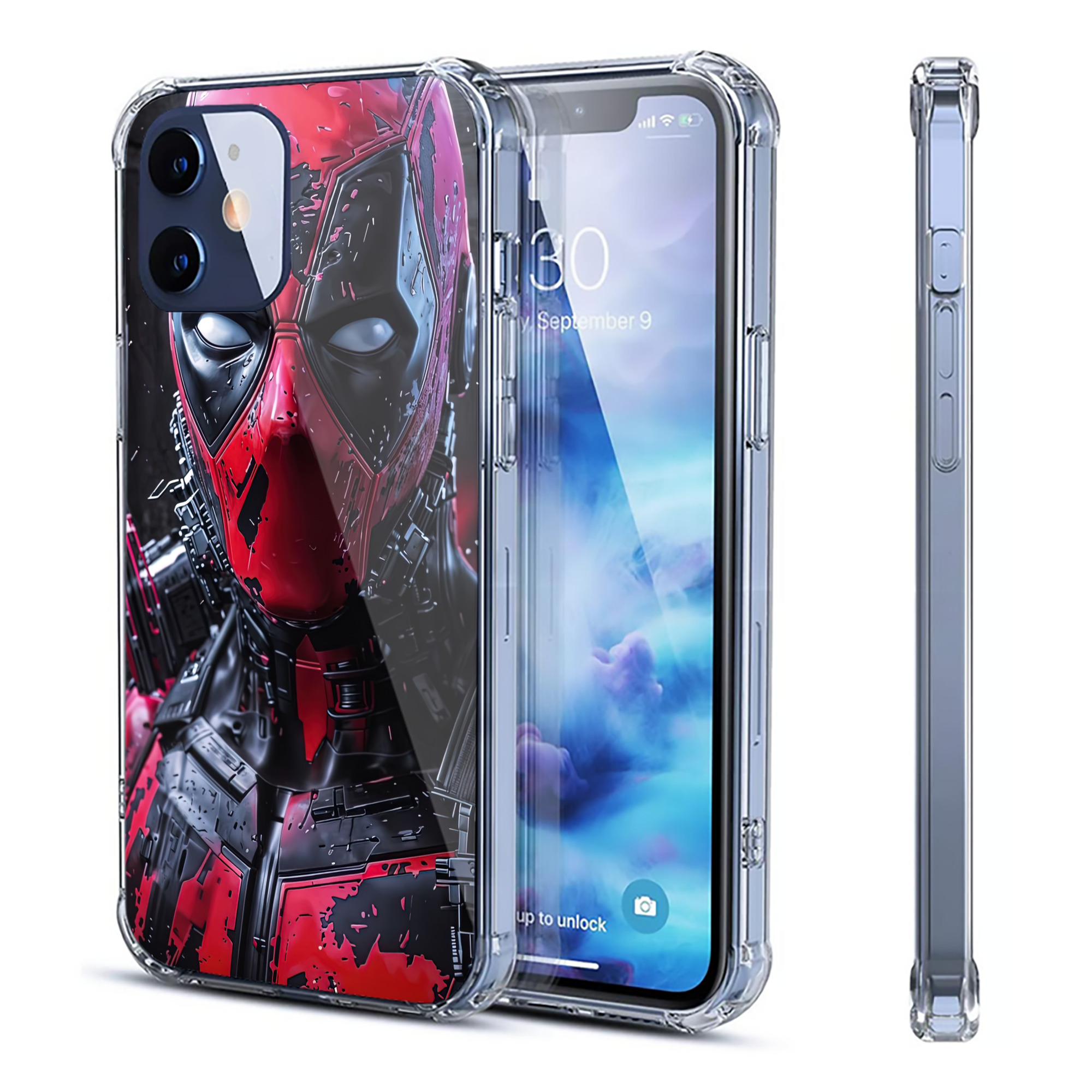 （画像用） Deadpool デッドプール 【iPhone 12シリーズ対応】透明スマホケース（クリアソフトケース）